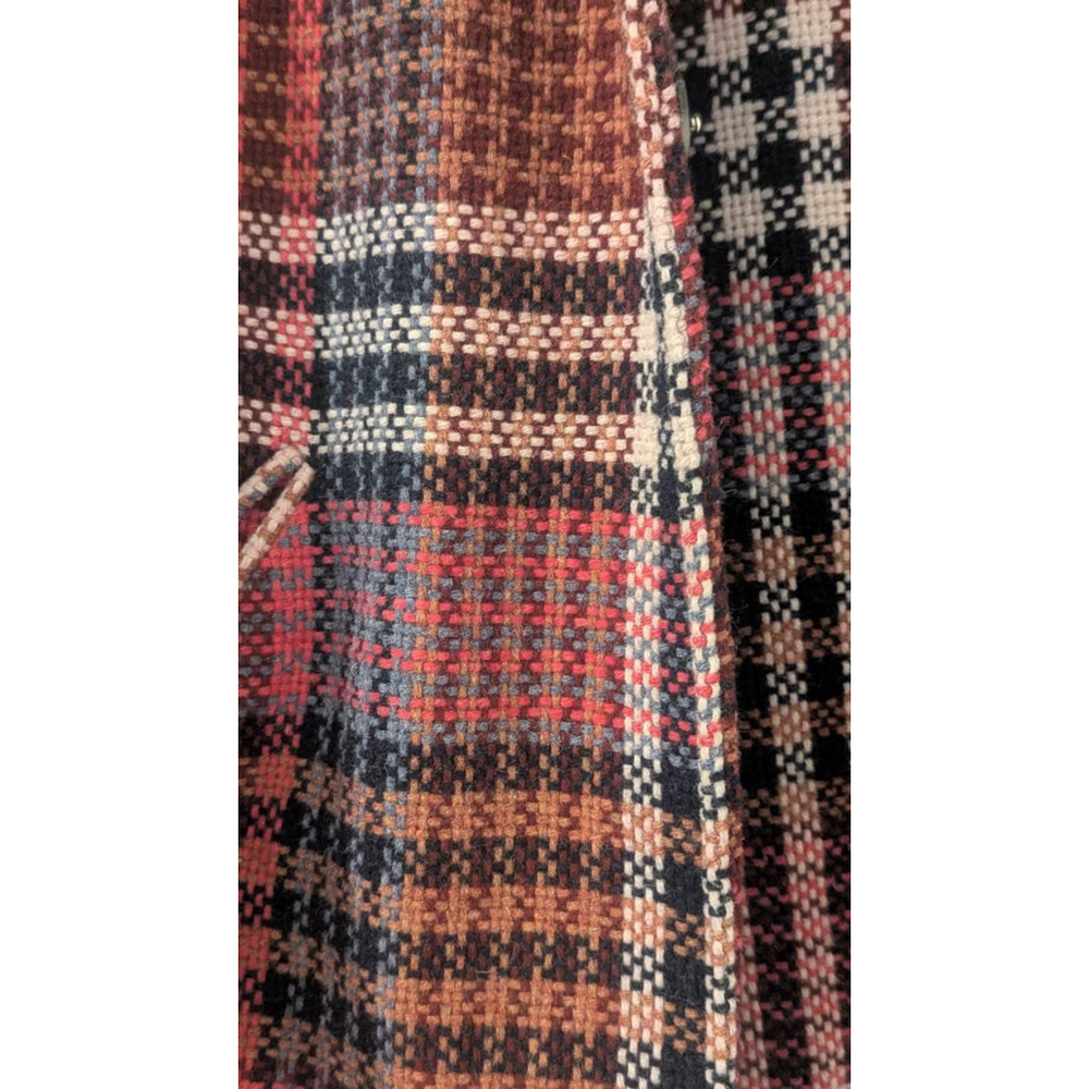 Women's RACHEL ZOE Red & Black Plaid Wool Blend Jacket XS - Picture 3 of 6